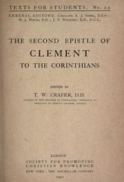 Cover of: Second epistle of Clement to the Corinthians