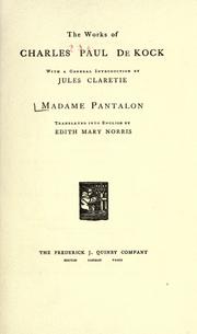 Cover of: Madame Pantalon