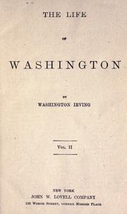 Cover of: The life of Washington. by Washington Irving