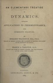 Front cover of An elementary treatise on dynamics by Williamson, Benjamin