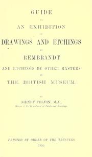 Cover of: Guide to an exhibition of drawings and etchings by Rembrandt and etchings by other masters in the British Museum by British Museum