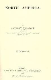Cover of: North America. by Anthony Trollope