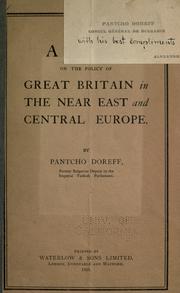 Cover of: A view on the policy of Great Britain in the Near East and central Europe