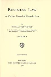 Cover of: Business law by Conyngton, Thomas, Conyngton, Thomas