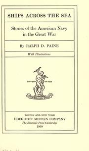 Cover of: Ships across the sea: stories of the American navy in the great war