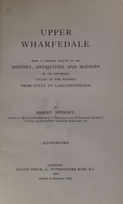 Cover of: Upper Wharfedale by Speight, Harry