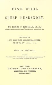 Cover of: Fine wool, sheep husbandry. by Henry Stephens Randall