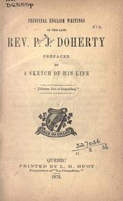 Cover of: Principal English writings by Patrick Doherty