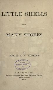 Little shells from many shores by Eliza Ann Woodruff Hopkins