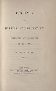 Cover of: Poems, by William Cullen Bryant. by William Cullen Bryant, William Cullen Bryant