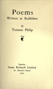 Cover of: Poems written at Ruhleben