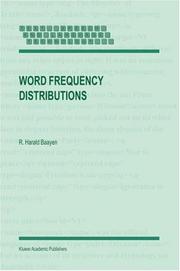Cover of: Word Frequency Distributions (Text, Speech and Language Technology, Volume 18) (Text, Speech and Language Technology) by R. Harald Baayen