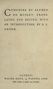 Cover of: Comedies by Alfred de Musset