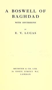 Cover of: A Boswell of Baghdad by E. V. Lucas