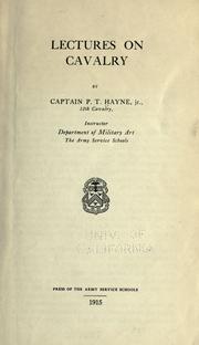 Cover of: Lectures on cavalry
