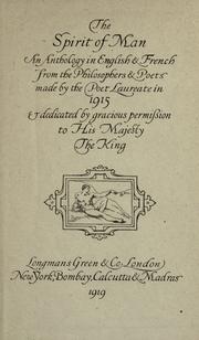 Cover of: The spirit of man by Robert Seymour Bridges