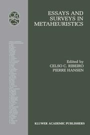 Cover of: Essays and Surveys in Metaheuristics