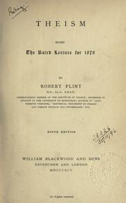 Cover of: Theism by Robert Flint