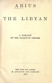 Cover of: Arius the Libyan by Nathan Chapman Kouns