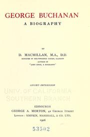 Cover of: George Buchanan by Donald Macmillan
