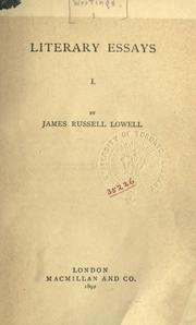 Cover of: Writings. by James Russell Lowell