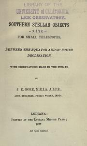 Cover of: Southern stellar objects for small telescopes: between the equator and 55 south declination, with observations made in the Punjab.