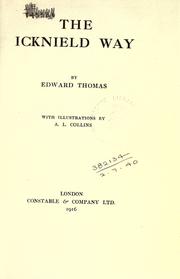 The Icknield Way by Edward Thomas