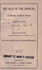 Cover of: The quay of the Dioscuri by John Mason Neale