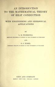 Cover of: An introduction to the mathematical theory of heat conduction by Leonard Rose Ingersoll