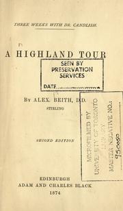 Cover of: A Highland tour by Alexander Beith