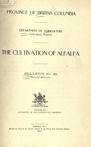 Cover of: The cultivation of alfalfa ... by H. Rive, H. Rive