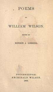 Poems by Wilson, William