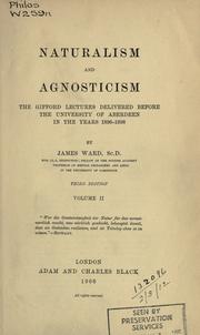 Cover of: Naturalism and agnosticism. by Ward, James, Ward, James