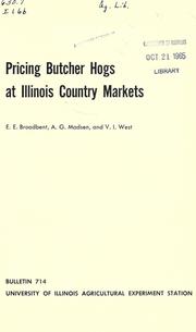 Cover of: Pricing butcher hogs at Illinois country markets