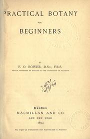 Cover of: Practical botany for beginners.