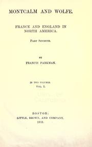 Cover of: Montcalm and Wolfe by Francis Parkman