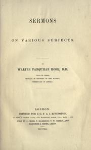 Cover of: Sermons on various subjects