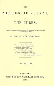 Cover of: The sieges of Vienna by the Turks.