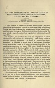 The development of a county system of expert supervision