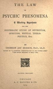 Cover of: The law of psychic phenomena by Thomson Jay Hudson