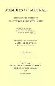 Cover of: Memoirs of Mistral. by Frédéric Mistral