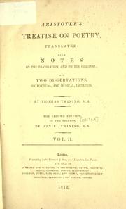 Cover of: Treatise on poetry by Aristotle