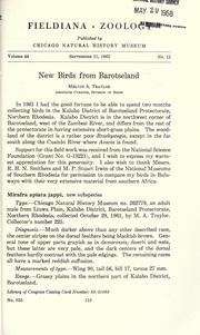 Cover of: New birds from Barotseland.