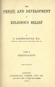 Cover of: The origin and development of religious belief