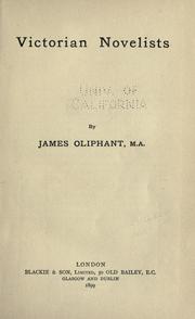 Cover of: Victorian novelists. by Oliphant, James.
