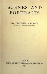 Cover of: Scenes and portraits