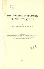 Cover of: The positive philosophy of Auguste Comte.