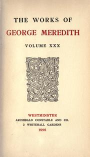 Cover of: The works of George Meredith. by George Meredith