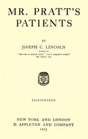 Cover of: Mr. Pratt's patients by Joseph Crosby Lincoln
