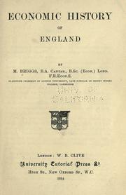 Economic history of England by Milton Briggs